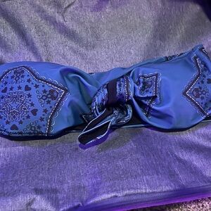 Paisley Blue and Black strapless bikini
